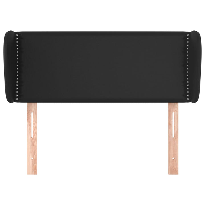 sengegavl med kanter 103x23x78/88 cm kunstlæder sort