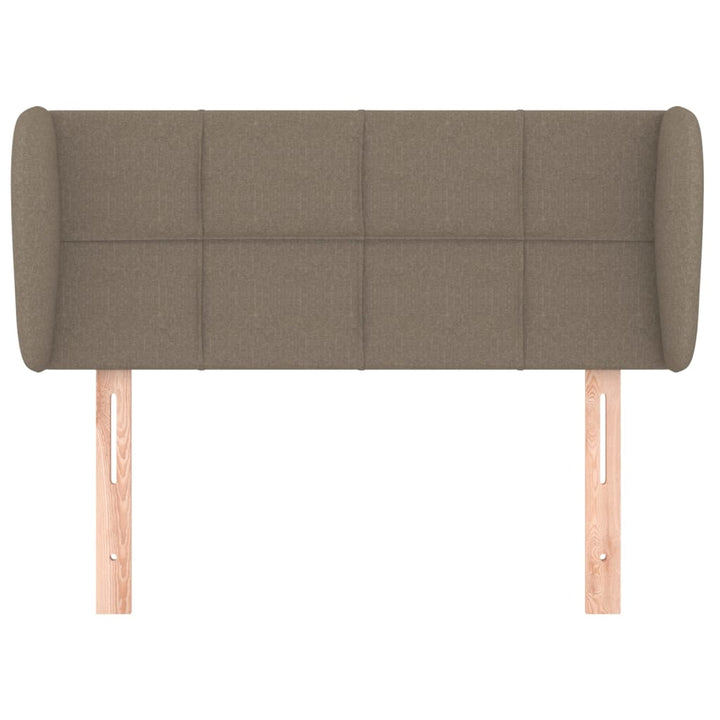 sengegavl med kanter 83x23x78/88 cm stof gråbrun