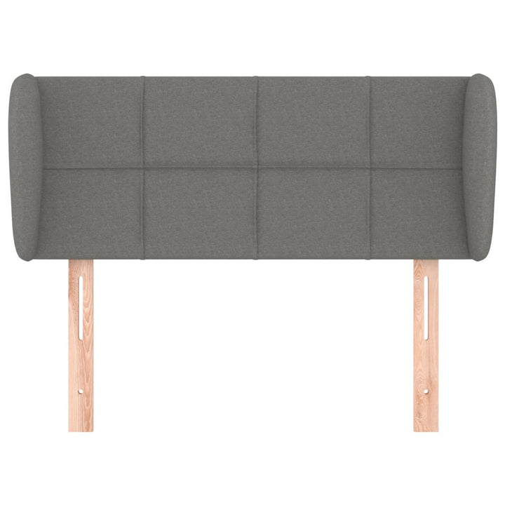 sengegavl med kanter 93x23x78/88 cm stof mørkegrå