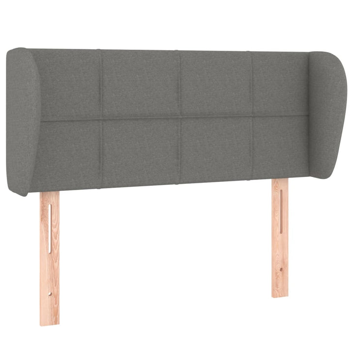 sengegavl med kanter 103x23x78/88 cm stof mørkegrå