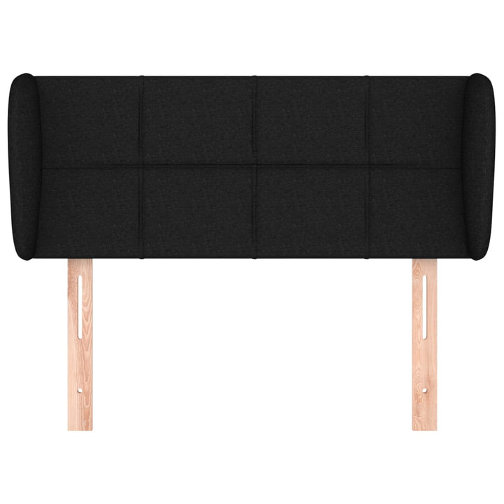 sengegavl med kanter 103x23x78/88 cm stof sort