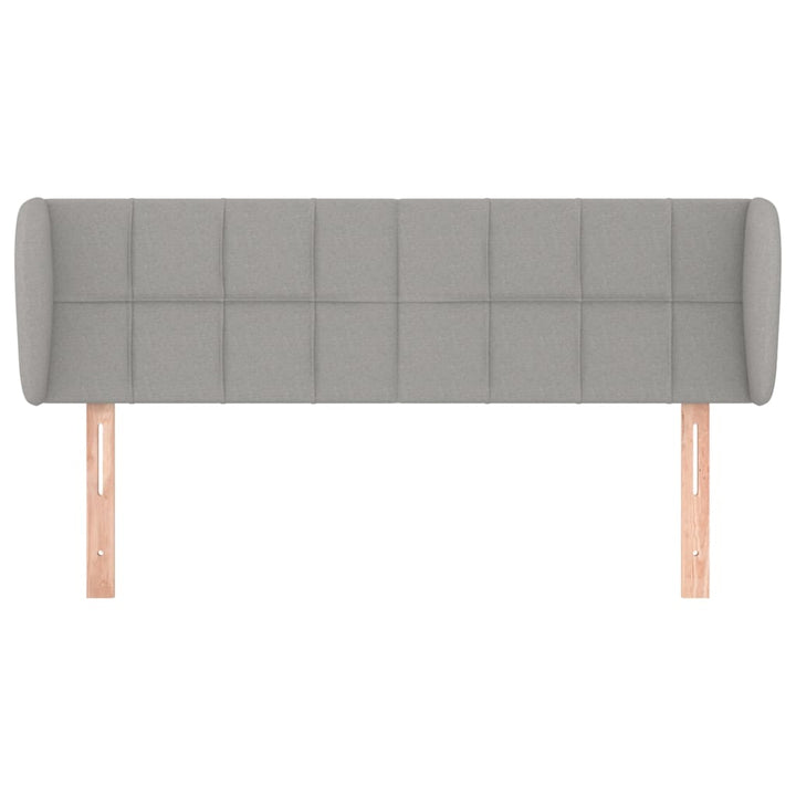 sengegavl med kanter 147x23x78/88cm stof lysegrå