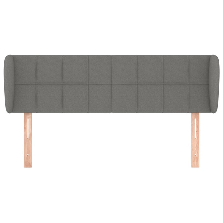 sengegavl med kanter 147x23x78/88 cm stof mørkegrå
