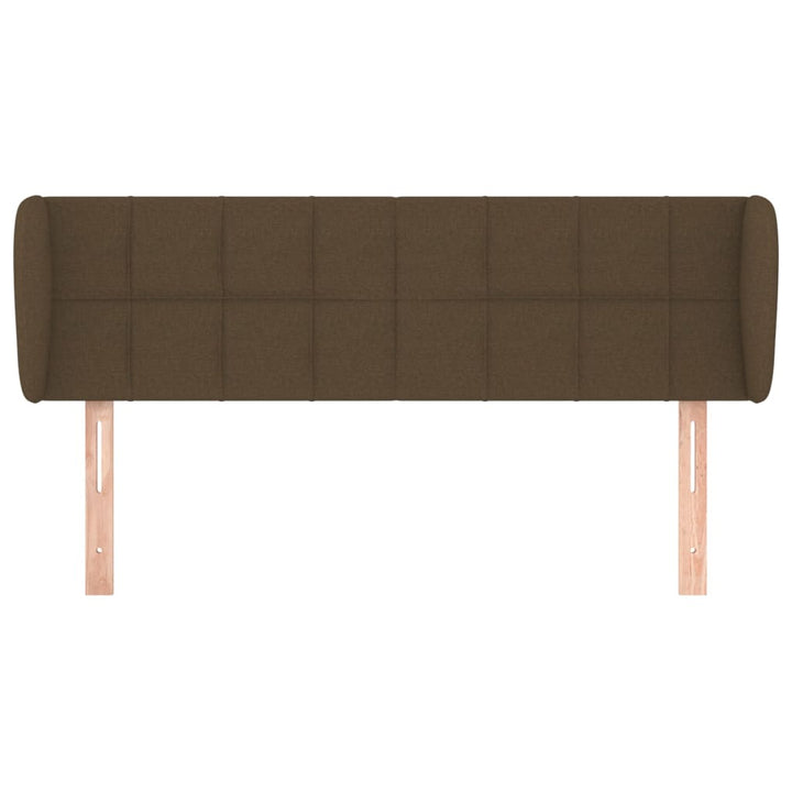 sengegavl med kanter 147x23x78/88 cm stof mørkebrun