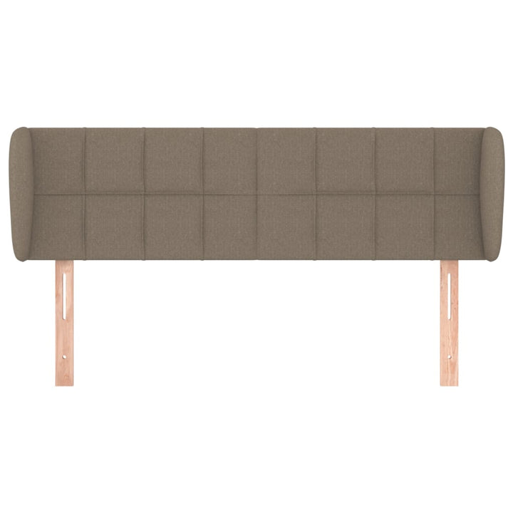 sengegavl med kanter 147x23x78/88 cm stof gråbrun