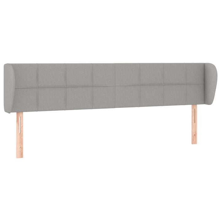 sengegavl med kanter 147x23x78/88cm stof lysegrå