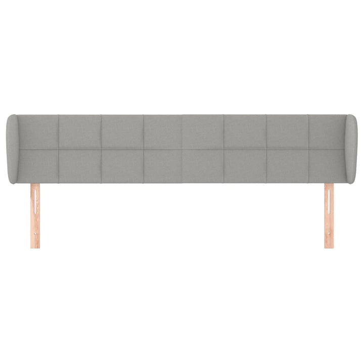 sengegavl med kanter 147x23x78/88cm stof lysegrå