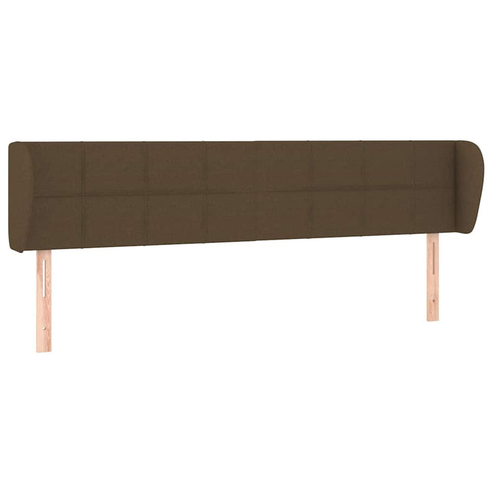 sengegavl med kanter 163x23x78/88 cm stof mørkebrun