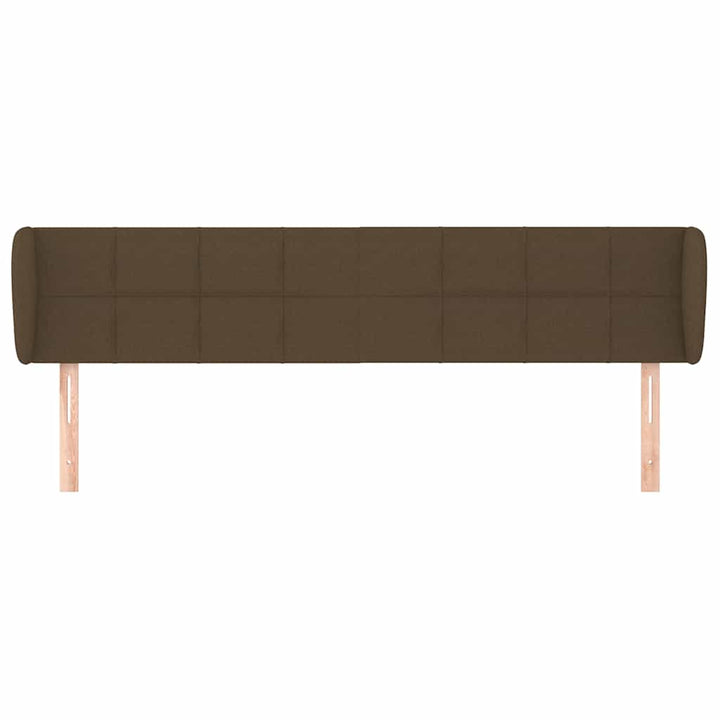 sengegavl med kanter 163x23x78/88 cm stof mørkebrun