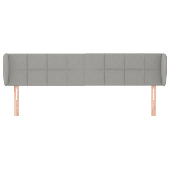 sengegavl med kanter 183x23x78/88cm stof lysegrå