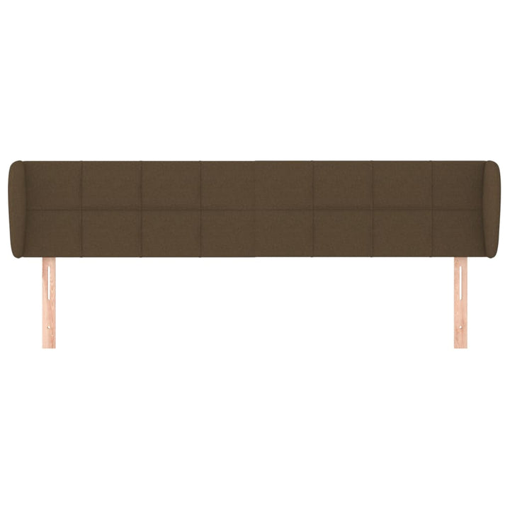 sengegavl med kanter 183x23x78/88 cm stof mørkebrun