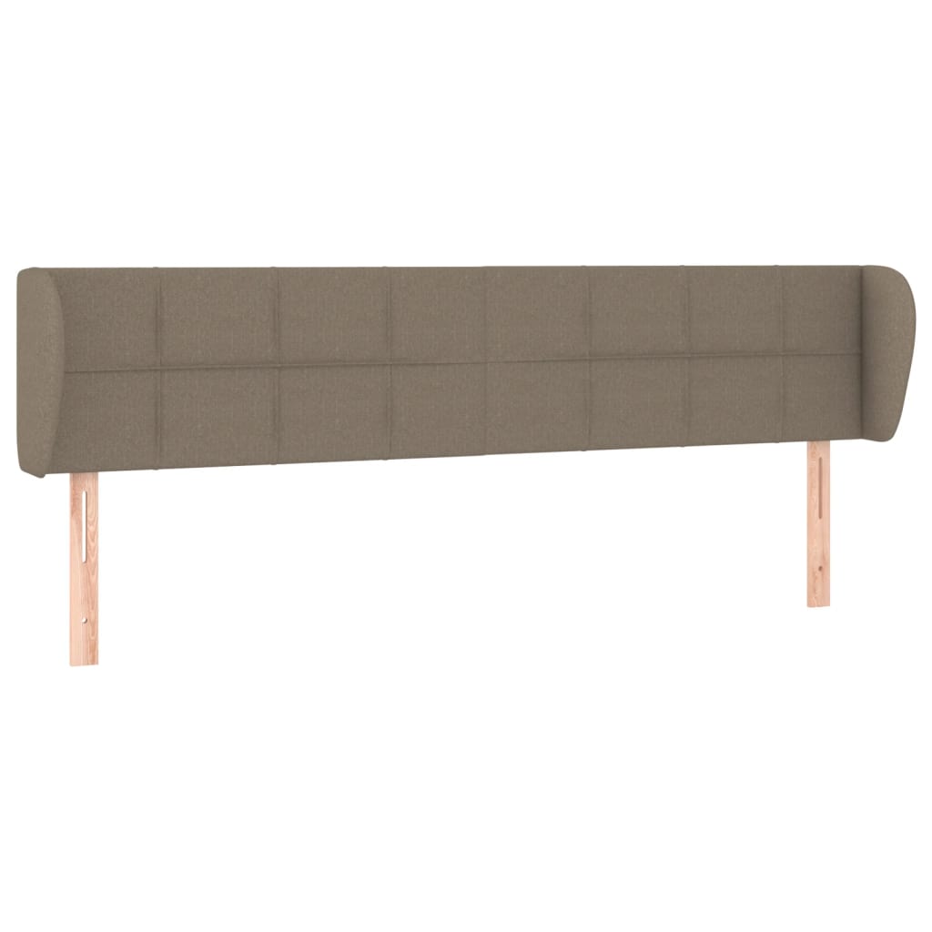 sengegavl med kanter 183x23x78/88 cm stof gråbrun
