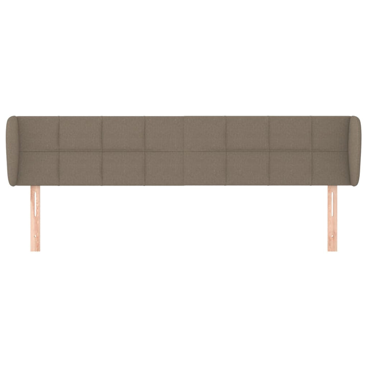 sengegavl med kanter 203x23x78/88 cm stof gråbrun