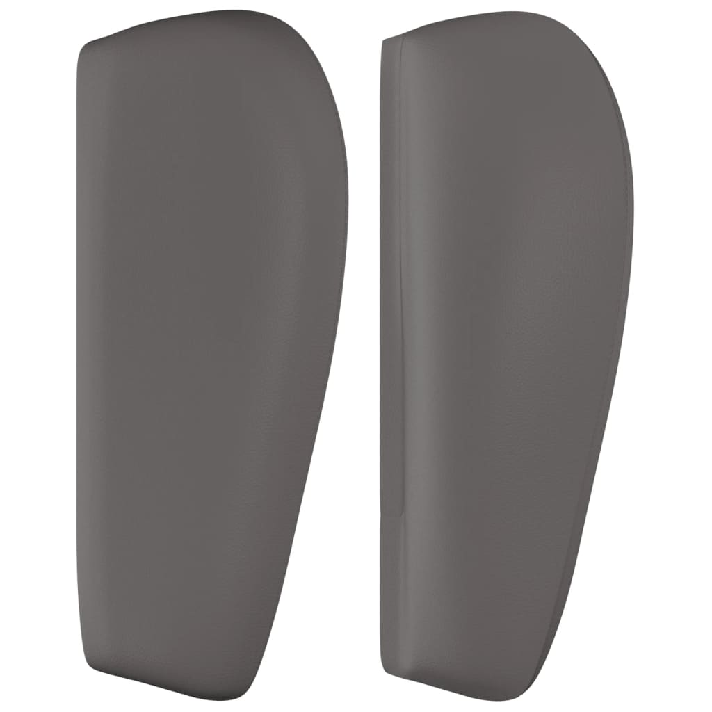 sengegavl med kanter 83x23x78/88 cm kunstlæder grå