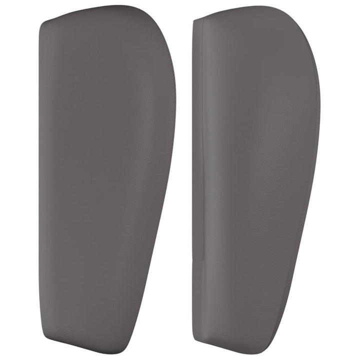 sengegavl med kanter 83x23x78/88 cm kunstlæder grå