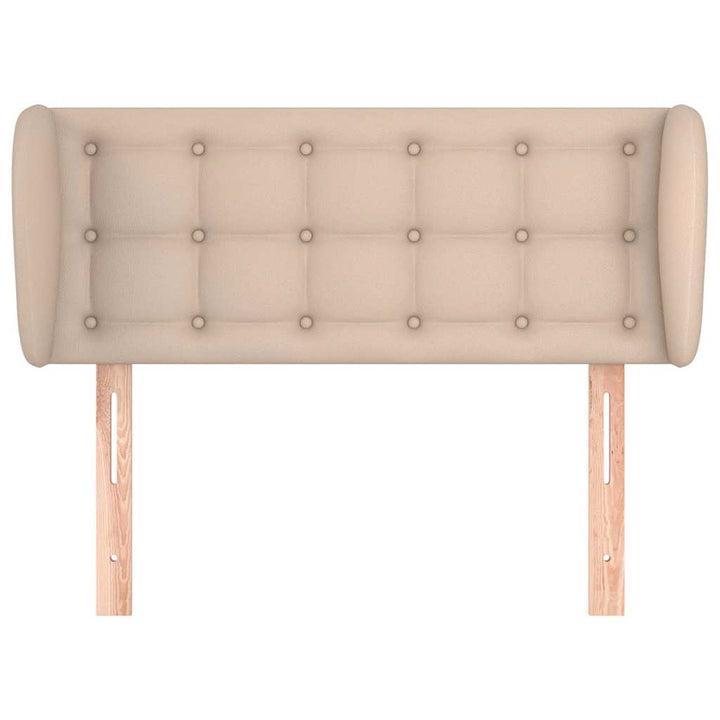 sengegavl med kanter 83x23x78/88 cm kunstlæder cappuccino