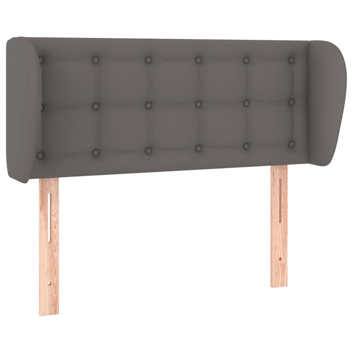 sengegavl med kanter 93x23x78/88 cm kunstlæder grå