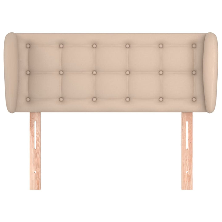 sengegavl med kanter 93x23x78/88 cm kunstlæder cappuccino
