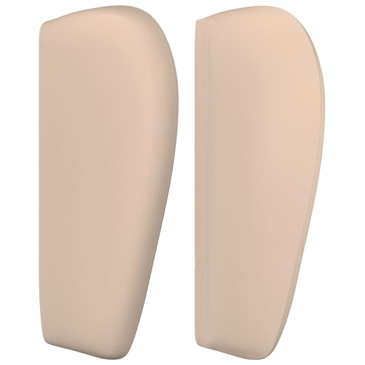 sengegavl med kanter 93x23x78/88 cm kunstlæder cappuccino