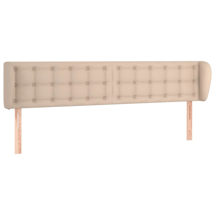 sengegavl med kanter 183x23x78/88 cm kunstlæder cappuccino