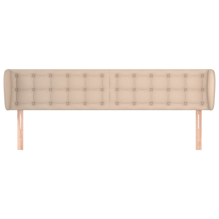 sengegavl med kanter 183x23x78/88 cm kunstlæder cappuccino