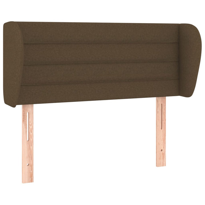 sengegavl med kanter 83x23x78/88 cm stof mørkebrun