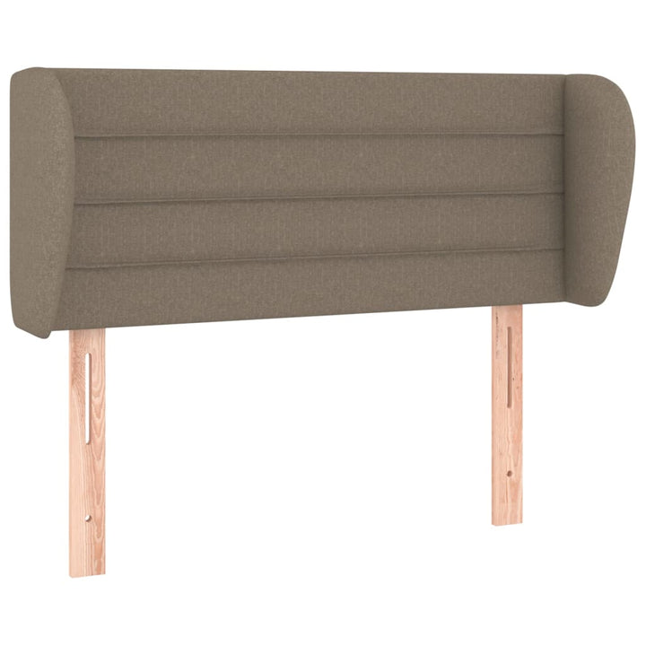sengegavl med kanter 83x23x78/88 cm stof gråbrun
