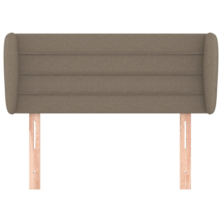 sengegavl med kanter 83x23x78/88 cm stof gråbrun