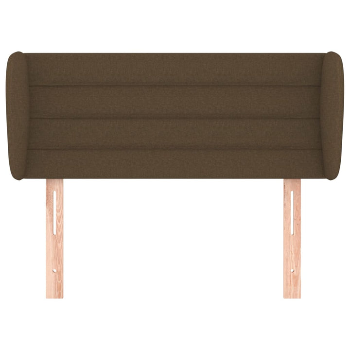 sengegavl med kanter 93x23x78/88 cm stof mørkebrun