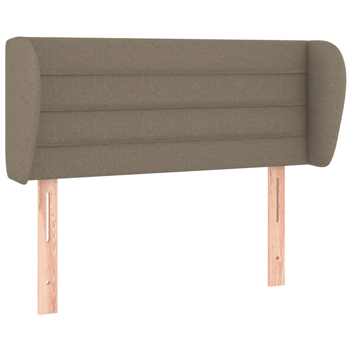 sengegavl med kanter 93x23x78/88 cm stof gråbrun