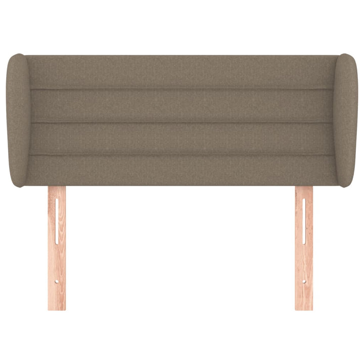 sengegavl med kanter 93x23x78/88 cm stof gråbrun