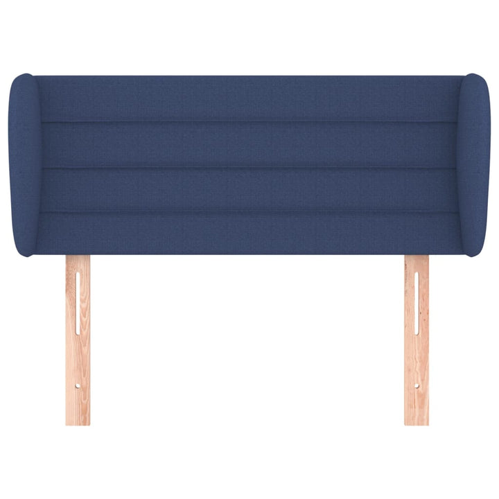sengegavl med kanter 103x23x78/88 cm stof blå
