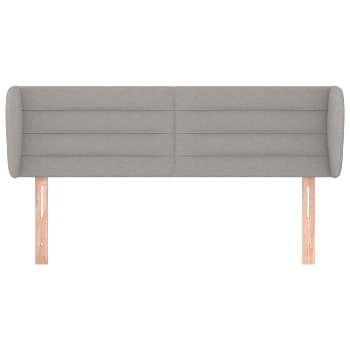 sengegavl med kanter 147x23x78/88cm stof lysegrå