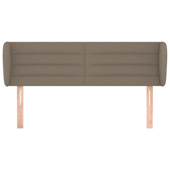 sengegavl med kanter 147x23x78/88 cm stof gråbrun