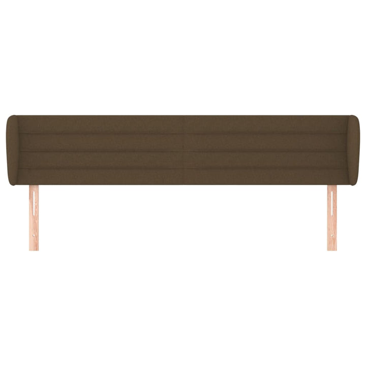 sengegavl med kanter 183x23x78/88 cm stof mørkebrun