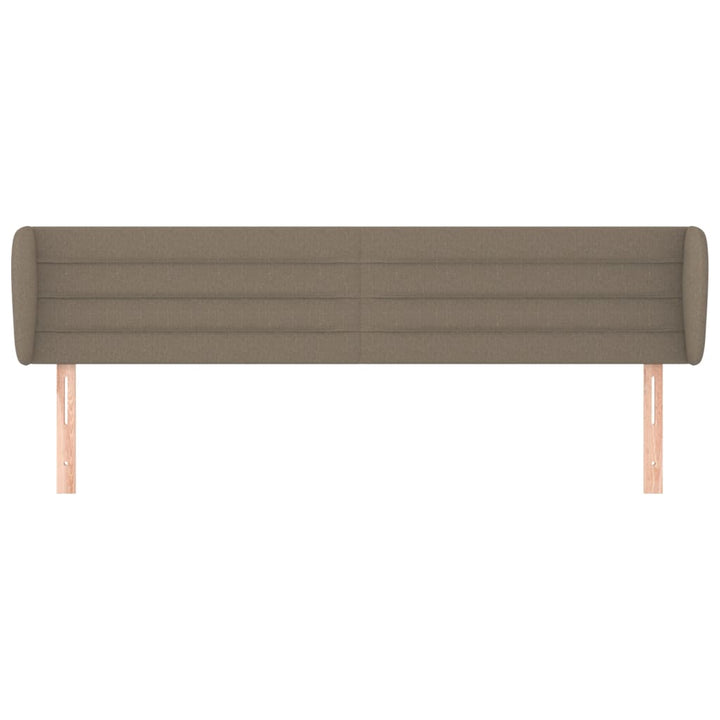 sengegavl med kanter 183x23x78/88 cm stof gråbrun