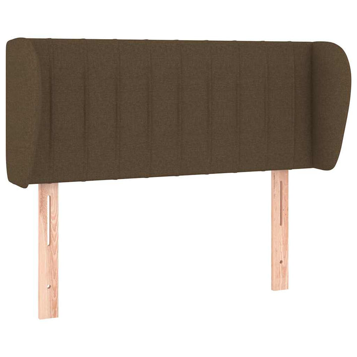 sengegavl med kanter 93x23x78/88 cm stof mørkebrun