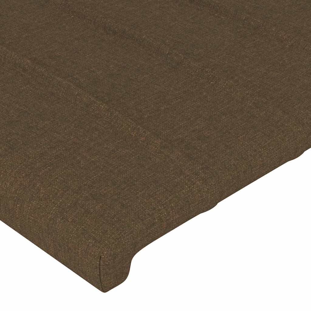 sengegavl med kanter 93x23x78/88 cm stof mørkebrun