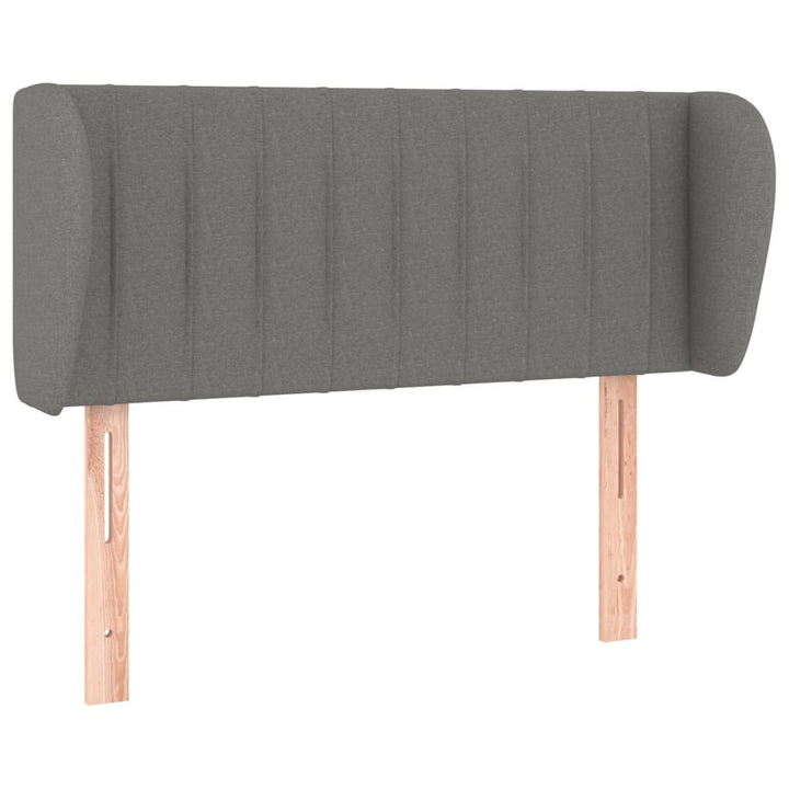 sengegavl med kanter 103x23x78/88 cm stof mørkegrå