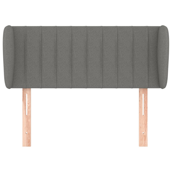 sengegavl med kanter 103x23x78/88 cm stof mørkegrå