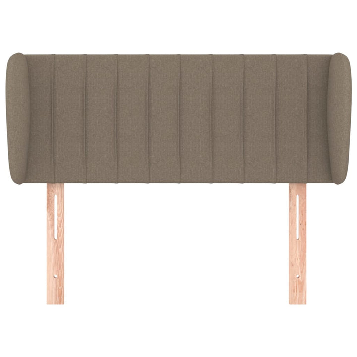 sengegavl med kanter 103x23x78/88 cm stof gråbrun