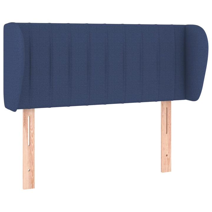 sengegavl med kanter 103x23x78/88 cm stof blå