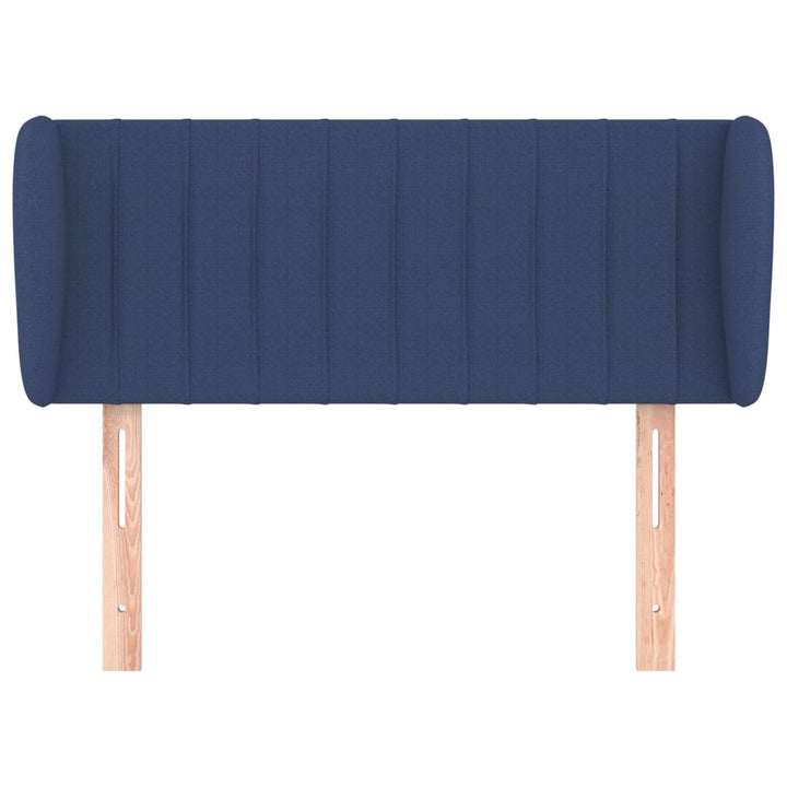 sengegavl med kanter 103x23x78/88 cm stof blå