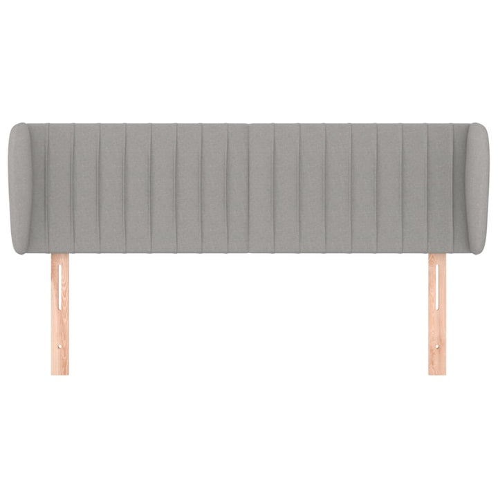 sengegavl med kanter 147x23x78/88cm stof lysegrå