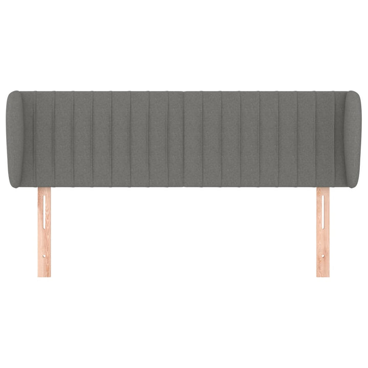 sengegavl med kanter 147x23x78/88 cm stof mørkegrå