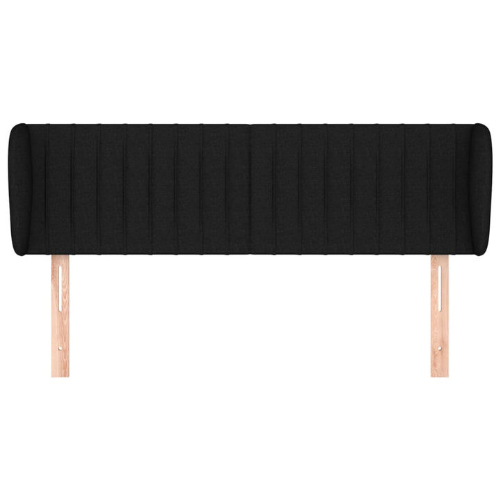 sengegavl med kanter 147x23x78/88 cm stof sort