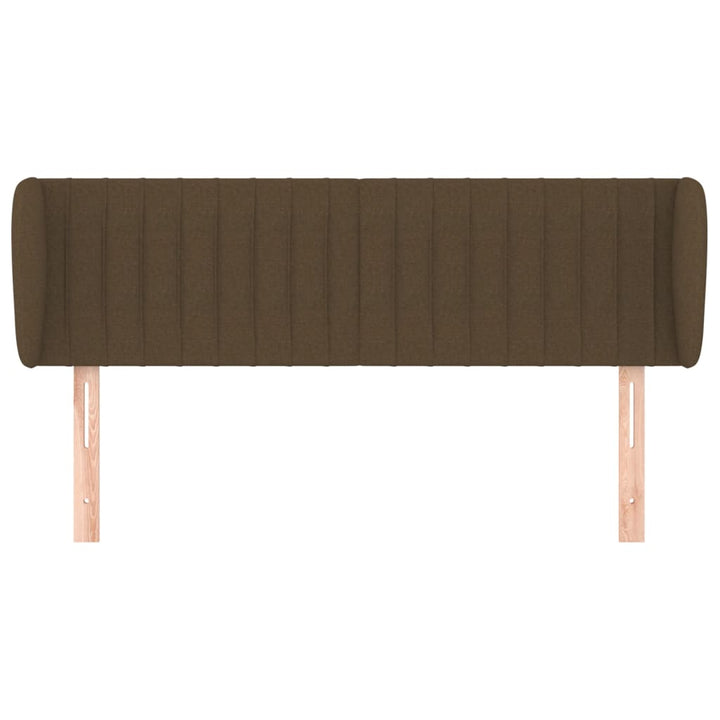 sengegavl med kanter 147x23x78/88 cm stof mørkebrun
