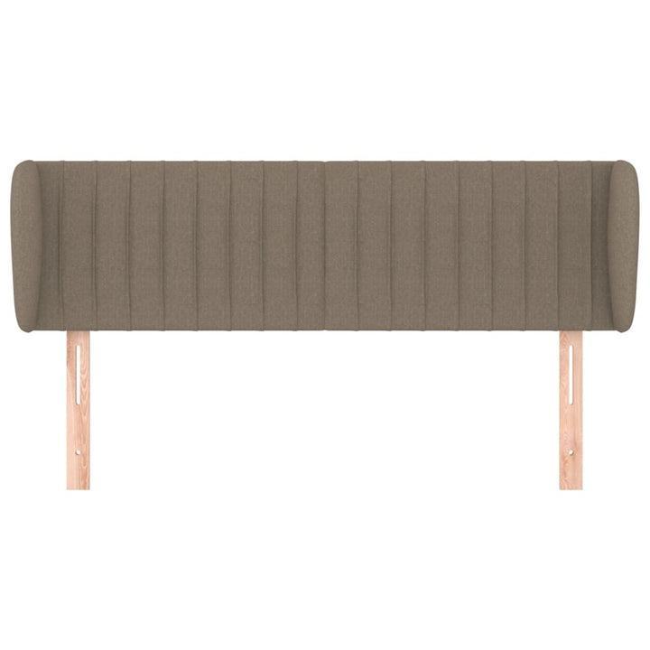 sengegavl med kanter 147x23x78/88 cm stof gråbrun