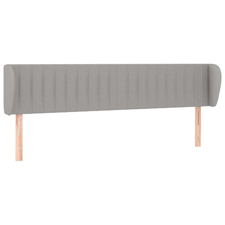 sengegavl med kanter 147x23x78/88cm stof lysegrå