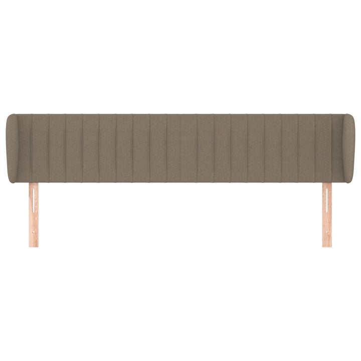 sengegavl med kanter 183x23x78/88 cm stof gråbrun